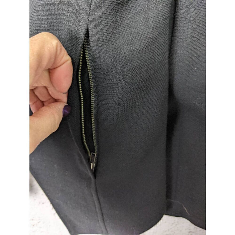 Helmut Lang Black Leather Wool Silk Blazer Size 0 XS‎ - Picture 2 of 8